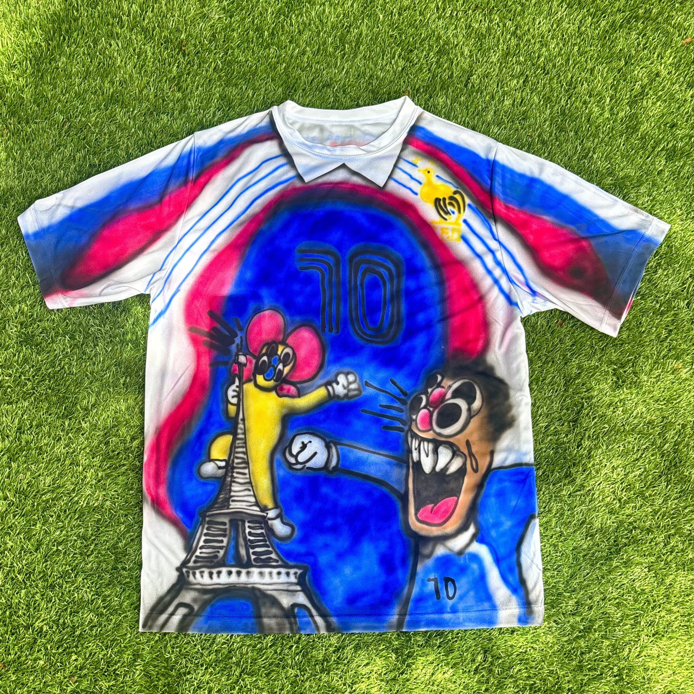 kezi cup, KEZI MBAPPE, KEZI CUP, KIDKEZI, 1/1 FRANCE SHIRT, FRANCE AIR BRUSH JERSEY, KEZI SOCCER, MBAPPE KEZI