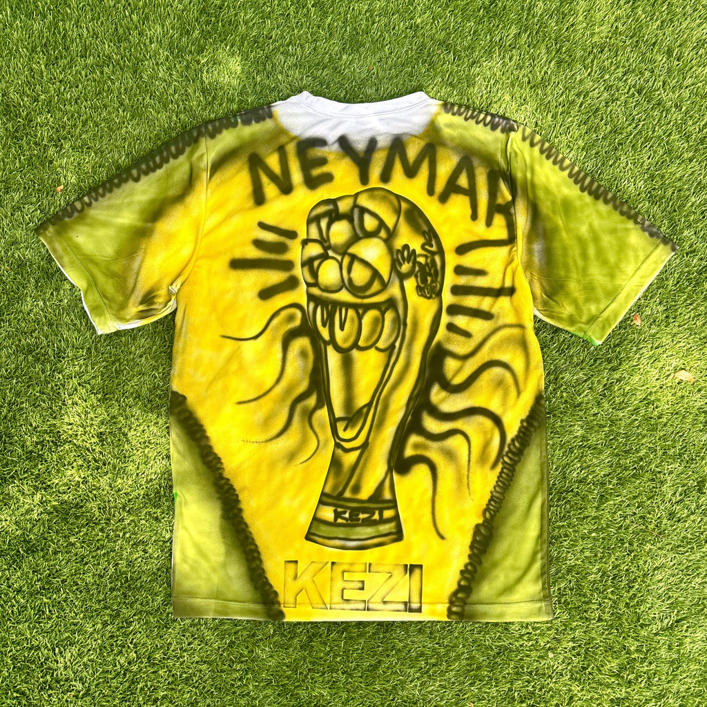 kezi cup, KEZI NEYMAR, KEZI CUP, KIDKEZI, 1/1 BRAZIL SHIRT,  BRAZIL AIR BRUSH JERSEY, NEYMAR AIR BRUSH JERSEY, KEZI SOCCER, NEYMAR KEZI